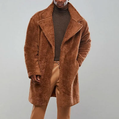 Collar Welt Pocket Camel Long Coat