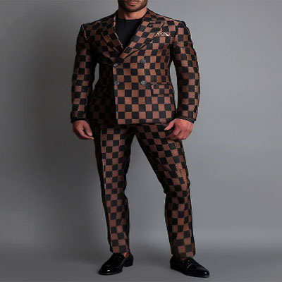 Double-breasted Blazer & Pants 2Pcs Set