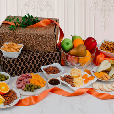 Fruit & Cheese Bonanza Double Decker Gift Box
